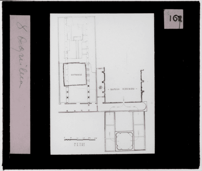 Aquileia (UD), chiesa, pianta, disegno