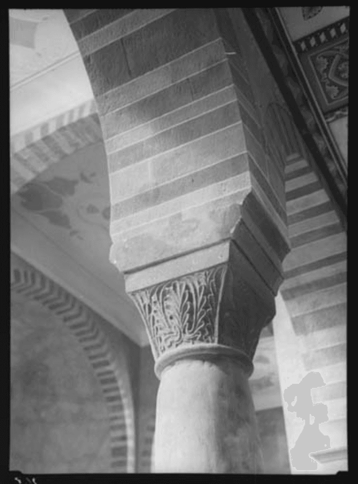 Germania, Reichenau, chiesa Santa Maria, interno, dettaglio capitello