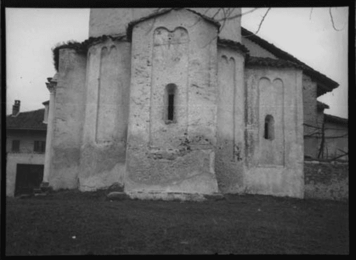 San Ponso Canavese (TO), battistero, esterno, fronte secondario